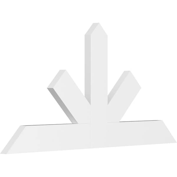 Ekena Millwork Saratoga Architectural Grade PVC Gable Bracket, 60"W x 30"H x 2"D x 6"F, 12/12 Pitch GBP060X30X0206SAR00 - main